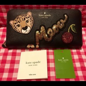 NWT! Kate Spade Run Wild Leopard Neda Wallet